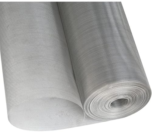 Rete in Acciaio Inossidabile 304, Tessuto Filtrante a 80 Maglie, Tela Metallica Multiuso per Griglie di Ventilazione, Schermi di Sicurezza e Barriere da Giardino