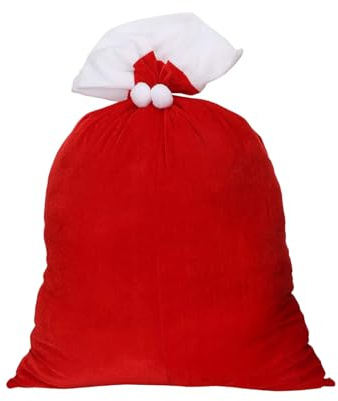 Grande sacchetto di Babbo Natale in velluto, sacchetti di Natale, sacco di grande capacità per giocattoli per feste di Capodanno Halloween caramelle