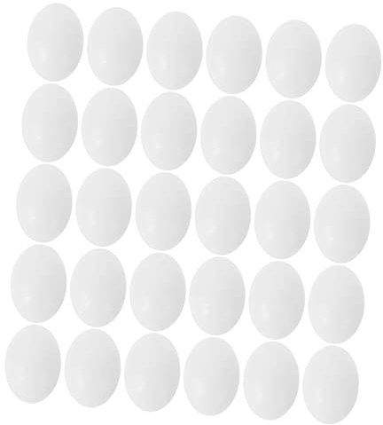 FUTUREORYY 30pcs Solid Pigeon Eggs Realistic Egg Plastic Stop Birds Laying for Racing Pigeons and Prevention