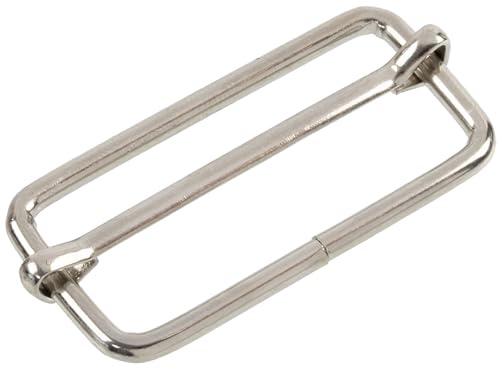 AERZETIX – Juego de 12 hebillas deslizantes ajustables de metal | para correas de 40 mm | ideal para bolsos, mochilas, bandoleras y proyectos DIY | color plata