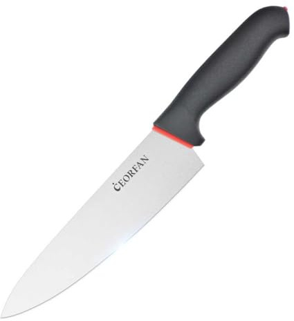 CEORFAN 8-Inch Chef Knife, German Steel Professional Kitchen Knife | X50CrMoV15 German Steel, Non-Slip PP/TPR Handle, Balanced Design For Slicing, Dicing And Chopping