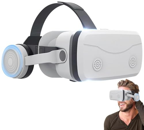 Occhiali 3D - Cuffie Per Realtà Avanzata, Attrezzatura Multimediale Interattiva | Abbigliamento Comodo, Funzione Di Visione Ad Ampio Campo, Dispositivo Compatibile Con Smartphone Per Guardare Film,