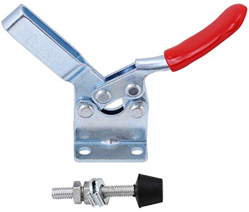 KIMISS Juego de Abrazaderas de Palanca Horizontal, Herramienta Manual de Liberación Rápida 201B de 4 Piezas para Carpintería, Agarre Resistente para Trabajos en Metal y Soldadura