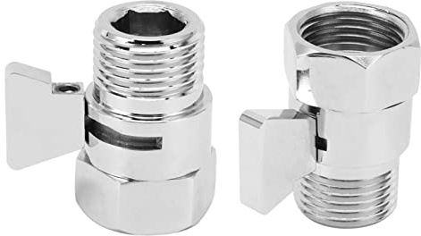Aramox Válvula de Cierre de Latón, Válvula de Control de Flujo de Agua de Ducha de Rosca G1/2 con Cartucho de Cerámica para Accesorios de Ducha de Grifo de Lavabo de Baño