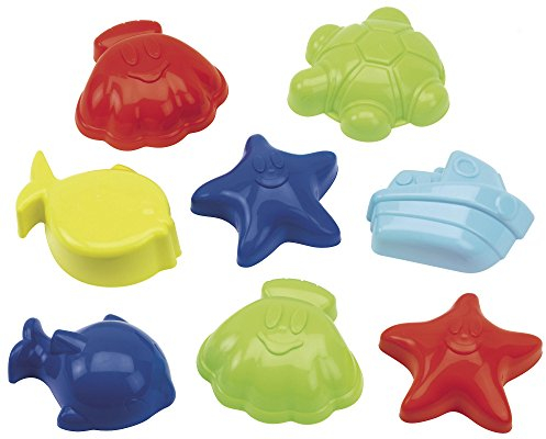 Écoiffier E 0163 - Meerestiere Sandförmchen, 8 Stück