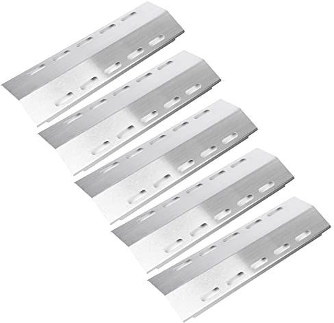 GFTIME 43 x 13cm Universal Heat Plates Replacement Parts for Ducane 5 Burner, Nexgrill, Stainless Steel Flame Tamer spare parts, Heat Shield, 5 Pack