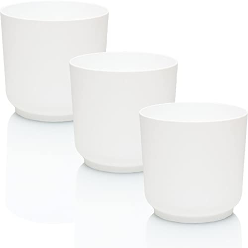 idea-station Sati macetas plastico 3 x 13 cm - Blanco - maceteros Decorativos Interior - jardineras Exterior