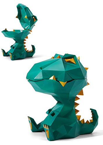 HAUCOZE Dinosaur Godisskål Kak- och Keksbehållare Staty Modern Heminredning Skulptur Bordsdekoration Present för Vardagsrum Grön 18 cm