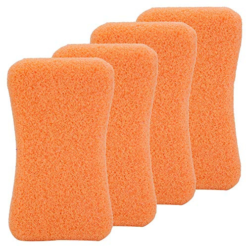 Pimpsten för fötter - 4 st Fotvård Callus Exfoliate Stone Fötter Hård hud Ta bort Pedikyr Scrubber (orange)