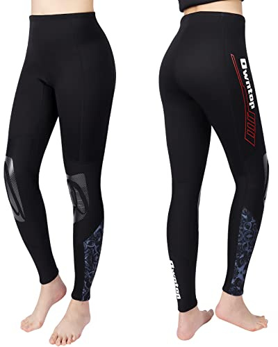 Owntop Neoprenhose für Damen Herren - 3mm Tauchhose Thermo Tauchanzug Hosen, Erwachsene Wetsuits Pants Sonnenschutz UV 50+ Badeanzüge, Damen XL