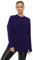 STAR FASHION Ladies Round Neck Knitted Long Sleeve Super Soft Knit All Over Cable Jumper Womens Casual Pullover Cosy Baggy Winter Top Sweater Purple 12-14