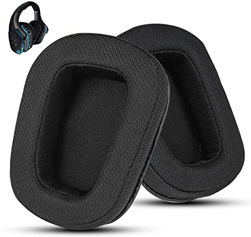 Wzsipod Ersatz-Ohrpolster für Logitech G935 Gaming Headset, passt auch für G933 G930 G635 G633 G633S G533 G430 G431 G432 G433 Kopfhörer, Mesh-Ohrpolster für G332 G230 G231 G233 Headset
