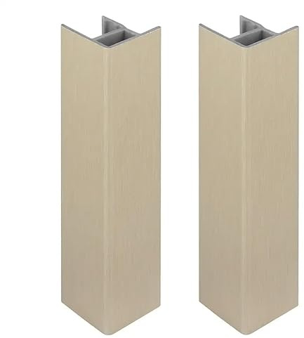2x jonction de plinthe 120mm finition acier inoxydable inox poli angle angulaire coin cuisine raccord connecteur pied de meuble profil PVC plastique finition