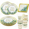 20 Invités Vaisselle de Fête Anniversaire Vert Sauge,100 Pcs Enfants Party Assiettes,Vert Baby Shower Décoration Vaisselle Neutre Bapteme Vaisselle De Fête Anniversaire(20 invités)