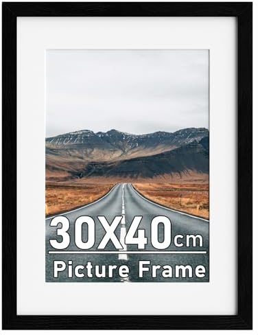 30x40cm Picture Frame with Removable A4 Mount, Black16x12 Photo Frames