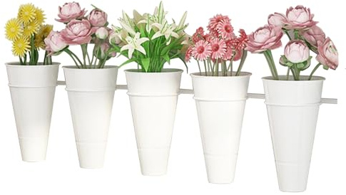 Présentoir mural en plastique avec support décoratif pour bouquets de fleurs fraîches d'intérieur et d'extérieur pour magasins de fleuriste