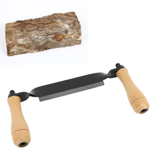 10 in Draw Knife, Felled Draw Shave Tool, Efficient Comfortable Grip Tree Bark Peeler Tool for Woodworking, Bark Removal Tool (Straight Type)