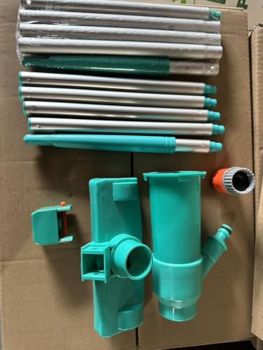 Aspirador de Piscina, dellyy Aspiradora de Fondo de Piscina, Kit de Limpieza Piscina, Limpiafondos Pequeño con Bolsa Filtrante para Piscinas, Spas, Fuentes, Bañeras de Hidromasaje(Verde)