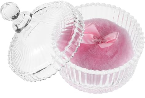 Cabilock Polvo Suelto Puff Extra Grande y Lavable con Lazo Decorativo Puff Cosmético Esponjoso para Maquillaje Uso Duradero para Aplicar Polvos Corporales