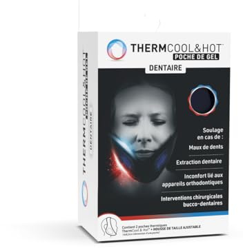 THERMCOOL & HOT Tandgel - varma och kalla termiska gelfickor - återanvändbara - munkomfort - tandvärk ortodontisk extraktion - med justerbart överdrag