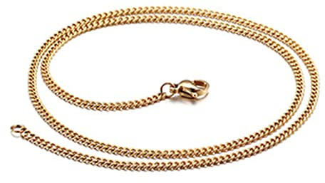 LMMSHX 20-24 tums kedjelänk 1,8/2,9 MM, rostfritt stål guld/silver/svart kantkedja för män pojkar