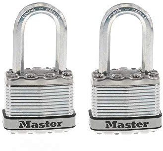 Master Lock M1XTLF Magnum Heavy Duty Padlock with Key, 2 Pack Keyed-Alike