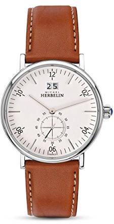 Michel Herbelin 18247/11GO Herren-Uhr Inspiration Analog Quarz Leder-Band