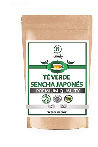 Té Verde Sencha Japonés 100% Natural y Orgánico. Potente Quemagrasas con Efecto Adelgazante y alto contenido de Antioxidantes (refuerza tu Sistema Inmunológico). Detox Té.
