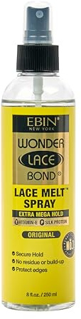 Wonder Lace Bond Melt Spray 250 ml - Extra Mega Hold (Original) | Flawless,Natural, and Sea mleass finish, No Reside, Long Lasting Formula with Protecting Edges, Perfect for wigs