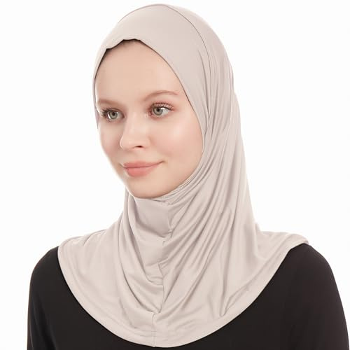 Ayisah Amira Hijab, muslimsk huvudduk för damer, Ready To Wear-scarf i ett stycke, hijab-sjal för kvinnor, LJUSGRÅ, one size