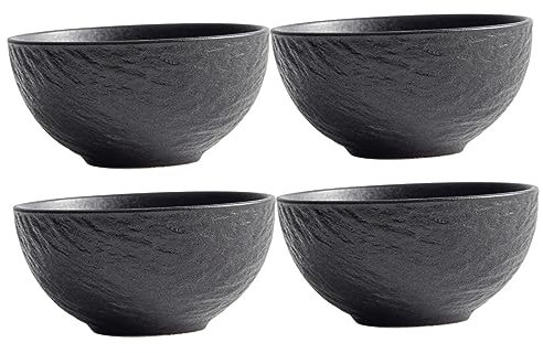 GLEAVI 4piezas Cuenco De Arroz Estampado De Rocas Cuencos Para Comida De Cerámica Minicuencos Para Guardar Aperitivos Platos Japoneses Para Uso Diario Para Servir Sopa y Fideos La Mesa