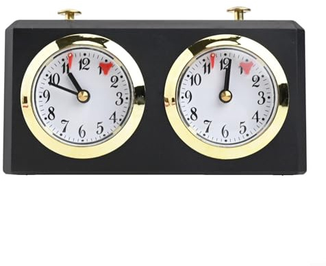 Oniissy Mechanical Chess Clock Timer for Chess, Go, Chinese Chess For - 36-Hour Wind Up, Dual Movement, No Battery Required, Plastic and Metal Construction,