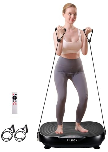 EILISON Glory - Máquina de ejercicio con placa de vibración, drenaje linfático, plataforma de vibración de entrenamiento de todo el cuerpo, 99 velocidades ajustables, placa vibratoria moldeadora de