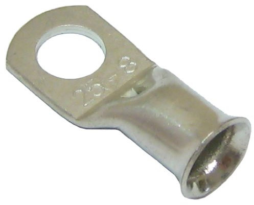 All Trade Direct 10 Copper Tube 25Mm X 8Mm Lug Battery Starter Cable Welding Crimp Terminal Ring