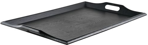 GET RST-2517-1-BK Coffee Table / Ottoman Tray with Handles, 25 x 16, Plastic, Black