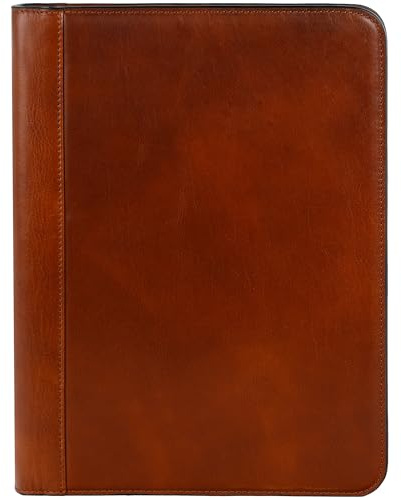 Time Resistance Läder Reseportföljer – Läder Mapp - A4 Portföljmapp - Padfolio -Portfolio A4 - Dokumenthållare – Filmapp – Konferensmapp - Dokumentorganisatör