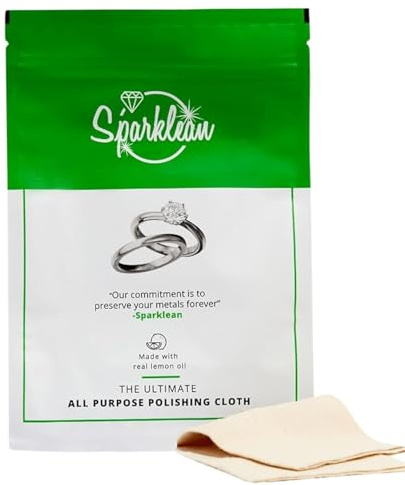 Jewelry POLISHING Cloth Premium - Silver Polishing for Sterling Silver, Gold, Brass, Metal and More - All Purpose Jewelry Cleaning Cloth with Real Lemon Oil - Anti Tarnish - Made in USA