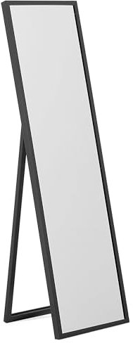 Beliani Specchio da pavimento con cornice nera 40 x 140 cm