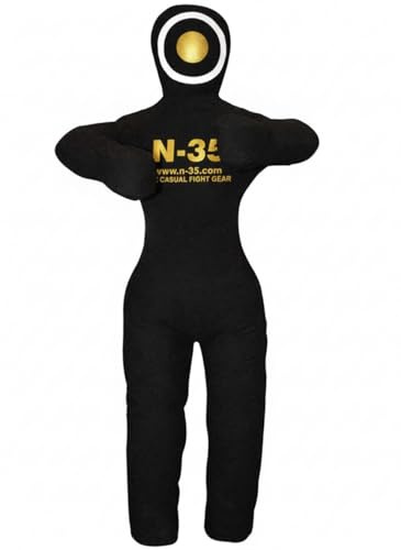 N-35 Boxing Dummy Hanging and Standing, Judo, Wrestling, MMA, Grappling, Ju Jutsu, Throwing Doll Unfilled (Gold, 180 cm)