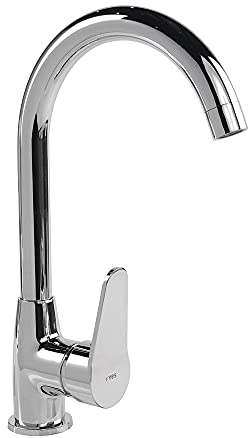 Yes Grifo Monomando Fregadera de Repisa con acabado cromado para la cocina simple, sin preocupaciones