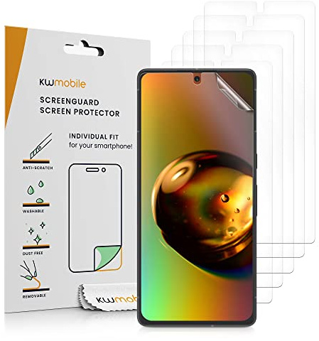 kwmobile Skärmskydd kompatibla med Google Pixel 7 skärmskydd – 6 x ultraklart genomskinliga telefonfilmer