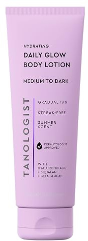 Tanologist Hydrating Daily Glow Gradual Self-Tanning Lotion, Medium - Dark, 250ml