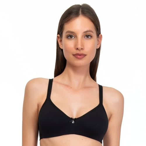 SIELEI, Reggiseno Senza Imbottitura e Senza Ferretto, Realizzato in Cotone Biologico, Designed in Italy