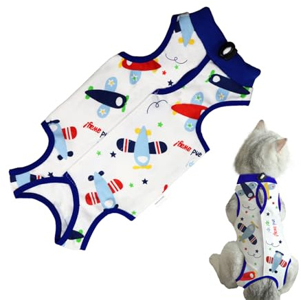 CGLRybO Katzenbody Nach Op Anti-leckende Cat Professional Recovery Anzug Hunde Katze Kleidung Nach Kastration Alternative Chirurgischer Erholungsanzug für Bauchwunden oder Hautkrankheiten