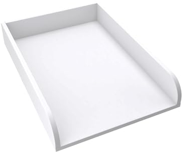 regalik Wickelaufsatz Universal, Wickeltischaufsatz für Kommoden in beliebiger Breite, Abnehmbar Wickelkommode aufsatz, Abgerundeten Frontplatten, Weiß, 72cm x 54cm