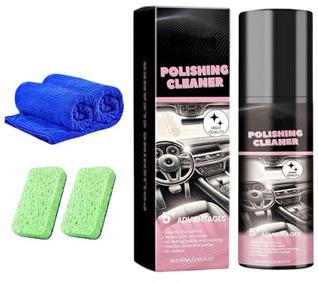 Spray per la pulizia degli interni 'auto, multifunzione, 100 ml, detergente portatile per auto, cruscotto, tappezzeria e camion, per interni