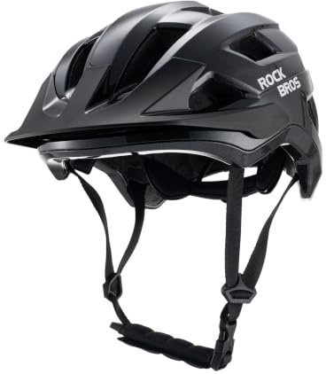 ROCKBROS Kids Helmet Child Boys Girls Bike Helmet with Removable Visor Adjustable & Lightweight for BMX MTB Cycling Scooter Skating 54-58cm 270g Black