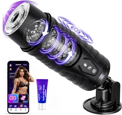 Honeyexp Sextoyse Homme Sex Interaction AI Contrôle, APP Masturbeuse Homme avec 7 Modes Télescopiques et Rotations, Masturbateurs Masculins avec Écran LCD Masturbateur Automatique Sex Toys