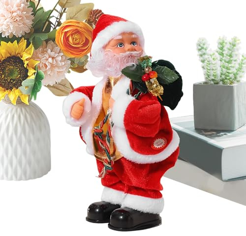 Danza Babbo Natale – Bambola musicale elettrica con gonfiore dei fianchi – Figura di Babbo Natale con fianchi oscillanti | Per bambini adulti decorazione della casa cameretta dei bambini appartamento