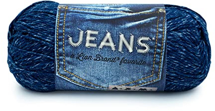 Lion Brand Yarn 505-110 Jeans Yarn, Classic,17.78 x 7.62 x 7.62 cm